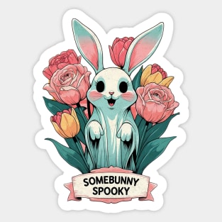 Somebunny Spooky Pastel Bunny Halloween Design Sticker